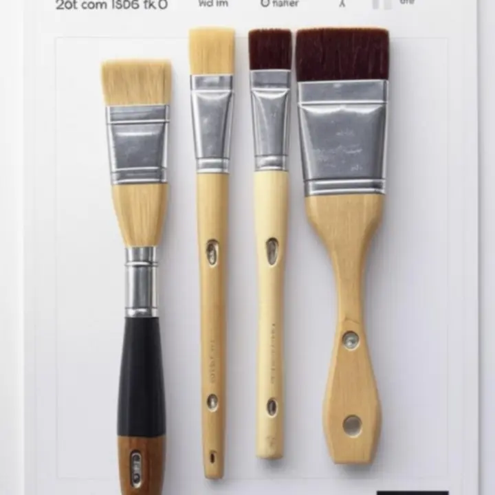 Zestaw pędzli malarskich w wysokiej rozdzielczości